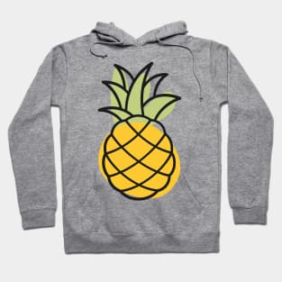 Cute Pineapple Minimalist Abstract Childlike Hoodie